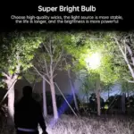 Outdoor Portable USB Rechargeable LED Flashlight with COB Side Light - Image 3