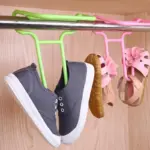 Multi-Function Shelf Drying Rack Shoe Rack Stand Hanger Shoes Hanging Storage Wardrobe Organizer Rack, Shoe Organizer Stand Closet Shoe Organizer Shoe Holder (2 Pc Set) - Image 3
