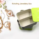 4 Layers Jewelry Box, 360 Degree Rotating Jewelry Box, Jewelry and Earring Organizer Box, Accessory Storage Box - Image 6