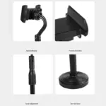 Adjustable 360 Rotation Universal Mobile Stand Holder for Desk & Bed (Black) - Compatible with All Smartphones - Image 4