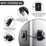 2 Pack Child Safety Cabinet & Fridge Locks with Keys - Image 3