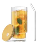 Glass Sipper Cup – Multipurpose Beverage Drinking Glass (Pack of 1)
