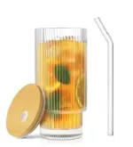 Glass Sipper Cup – Multipurpose Beverage Drinking Glass (Pack of 1)