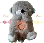 Portable Breathing Teddy Bear Soft Toy Plush Sound Machine, Baby Gift with Music, Lights & Breathing Motion Infant Toys for Newborns, Soft Breathing Stitch Teddy - Image 3