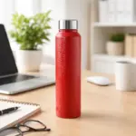 1000 ML Stainless Steel Water Bottle with Leak-Resistant Cap (Red) - Image 5