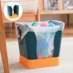 Expandable Trash Can (1 Pc): Plastic, Large Capacity, Kitchen & Bathroom - Image 3