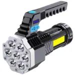 Outdoor Portable USB Rechargeable LED Flashlight with COB Side Light