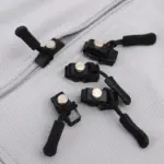 Zipper Repair Kit with Nylon Pull Tabs & Cords, Removable Zip Puller Tabs Cords Clothing Fixer Tool Replacement Metal Zipper Pull for Sliding Teeth Universal Screw Fix Zip Puller for Bags, Ga - Image 6