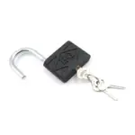 Iron Padlock, Brass Core and Thickened Spray Black Iron Door Lock for Home Dormitory, Waterproof Antirust Anti-theft Padlocks Outdoor Gate Shed Locks Warehouse Big Iron Door Drawer Lock (60mm - Image 6