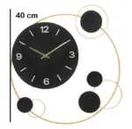 FK Metal Decorative Round Iron Metal Clock for Living Room, Bedroom, Office - Image 4