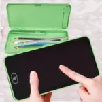 2 in 1 LCD Writing Tablet Pencil Case for Kids with Stylus and One Key Erase Digital Doodle Writing Board School Pencil Box (Multicolor)