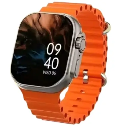 T800/900 Ultra Wireless Charging Watch – Orange Band ( default, OS )